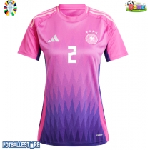 Tyskland Antonio Rudiger #2 Bortedrakt Dame EM 2024 Kortermet